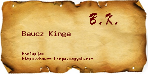 Baucz Kinga névjegykártya